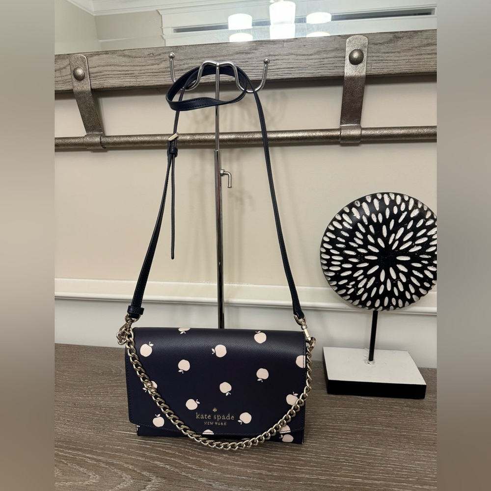 Kate Spade Navy and Cream Crossbody Bag - Picture 10 of 14